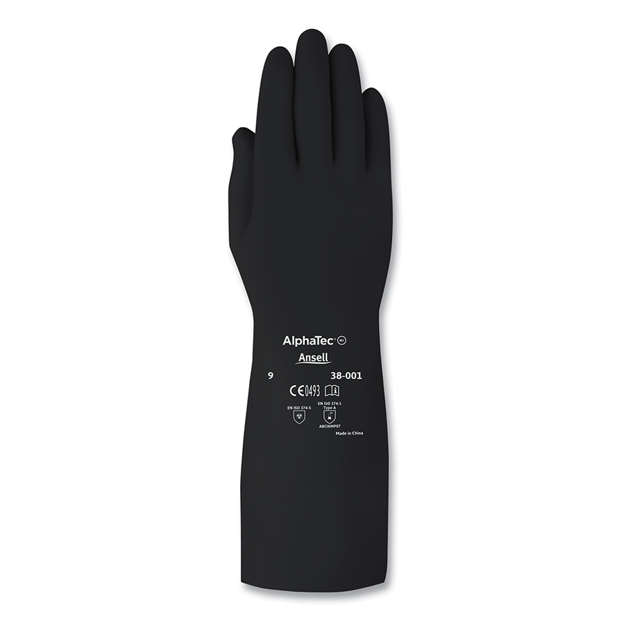 (image for) Alphatec 38-001 Chemical-Resistant Butyl Gloves, Size 11, Black