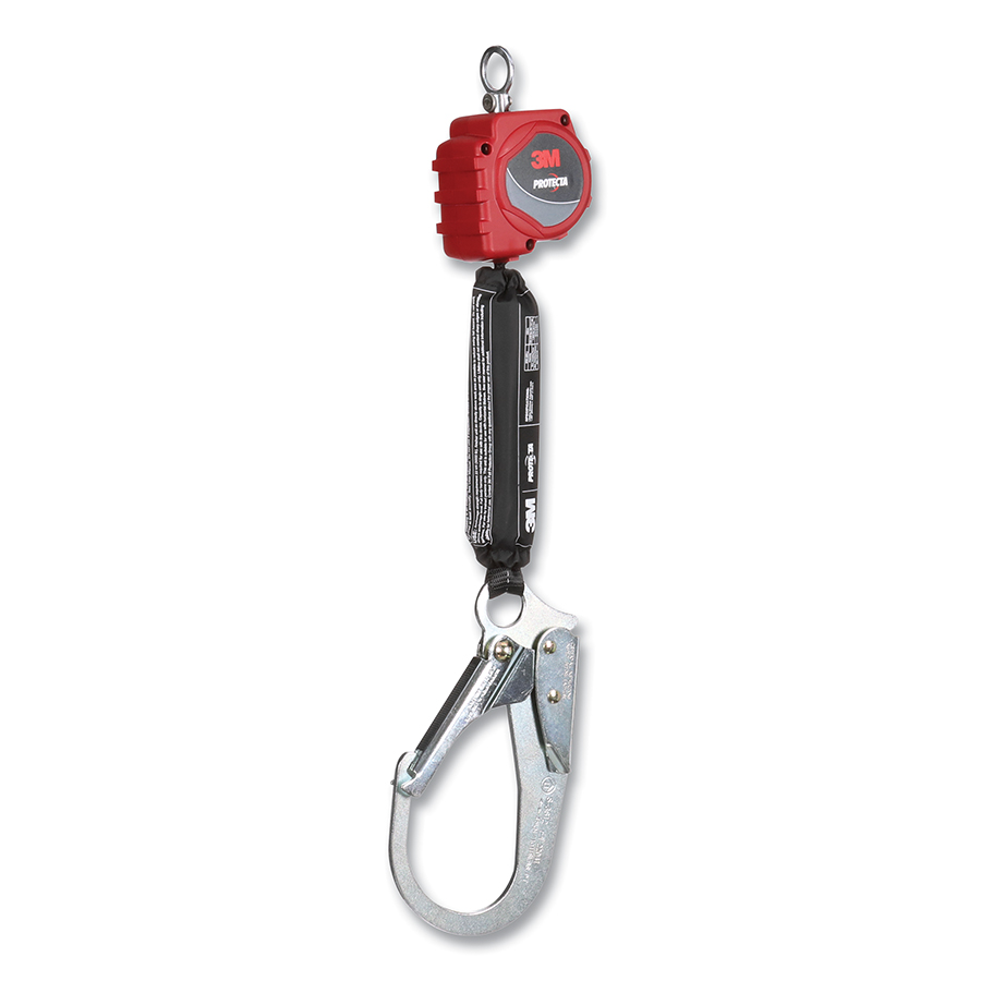 (image for) Protecta Personal Self Retracting Lifeline, 6 ft, Web, Steel Rebar Hook, 310 lb, Single Leg
