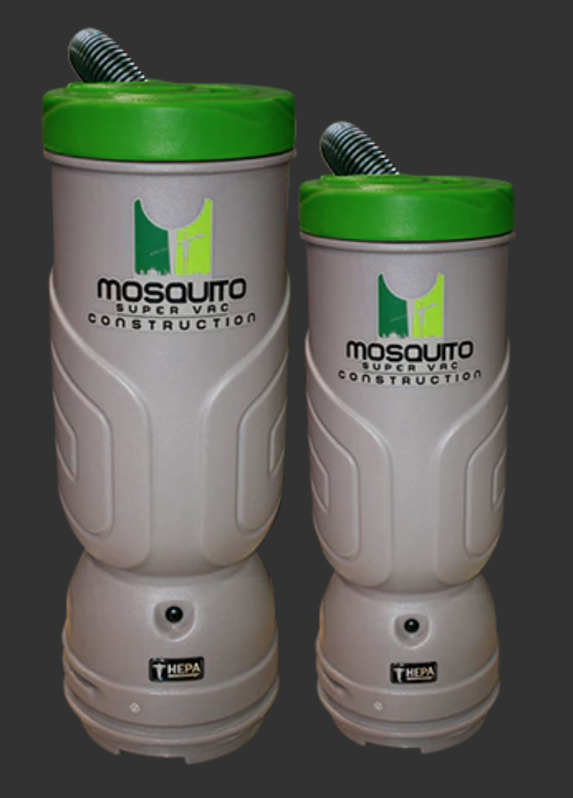 (image for) Mosquito 10-Quart Construction HEPA Backpack Vaccum - 90 Degree Slip Fit Lid - Standard Hose - Standard Tool Kit