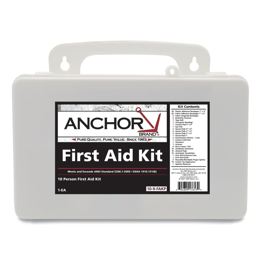 (image for) Anchor 10 Person First Aid Kit, ANSI, Plastic