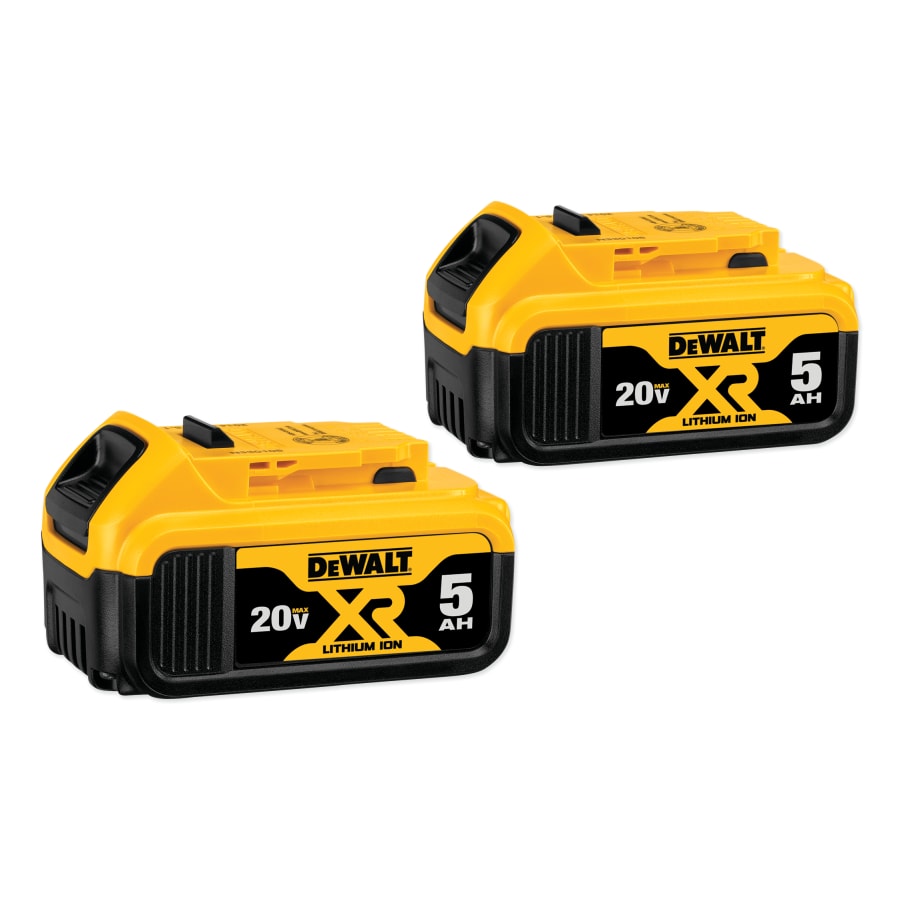 (image for) DeWalt Battery Pack, Lithium-Ion, 5 Ah, 20V, 2 PacK