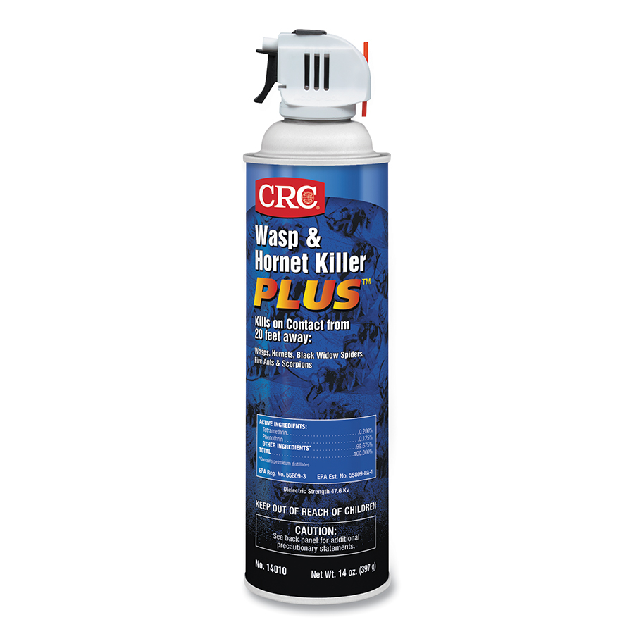 (image for) CRC Wasp and Hornet Killer Plus Insecticide, 20 oz Aerosol Can, 14 wt oz, Case of 12