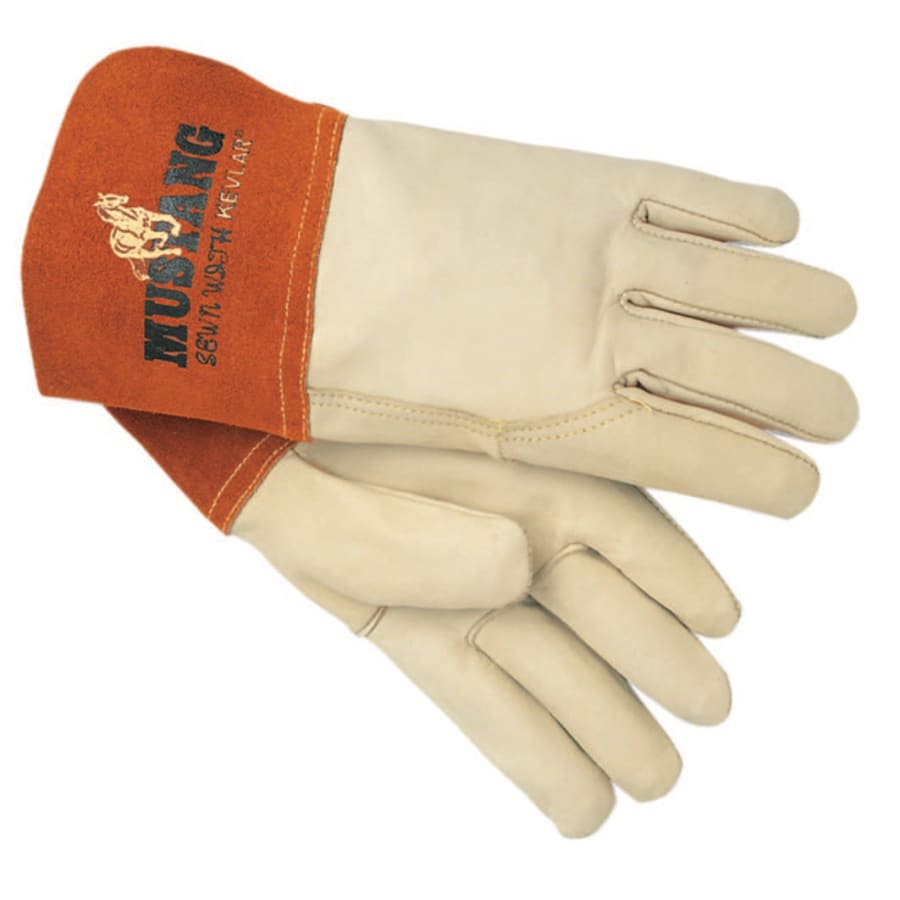 (image for) MCR Safety Mustang Premium Top Grain Cowskin Leather Welding Work Gloves, Large, Pack of 12