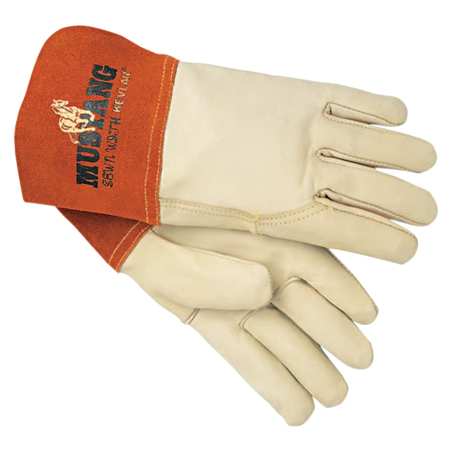 (image for) MCR Safety Mustang Premium Top Grain Cowskin Leather Welding Work Gloves, Medium, Pack of 12
