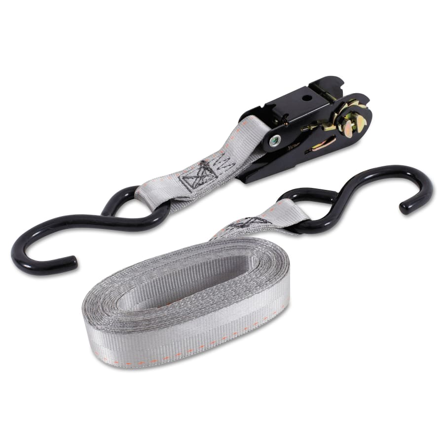 (image for) Keeper Ratchet Tie-Down Strap, S-Hooks, 1 in W, 14 ft L, 500 lb Load Cap