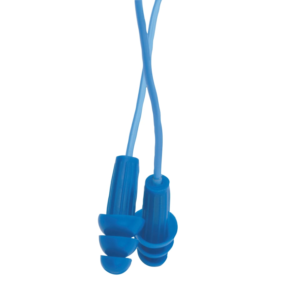(image for) Jackson Safety H20 Metal Detectable Reusable Earplugs - Corded, Plastic, Blue, Pack of 100