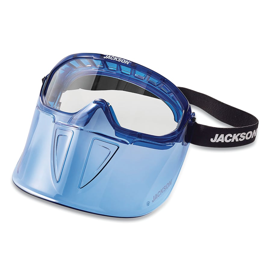 (image for) Jackson Safety GPL500 Series Premium Goggle with Detachable Face Shield, Blue Frame