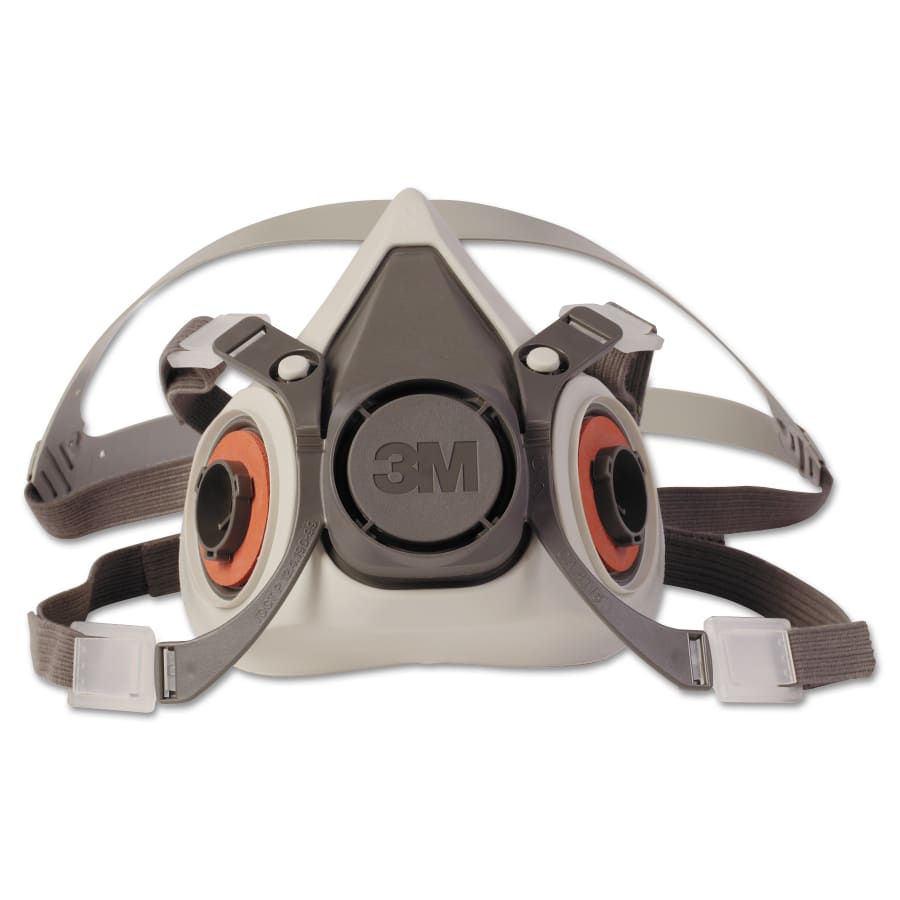 (image for) 3M Half Facepiece Reusable Respirator 6000 Series, Small, Resist Gases, Vapors, Adjustable Strap