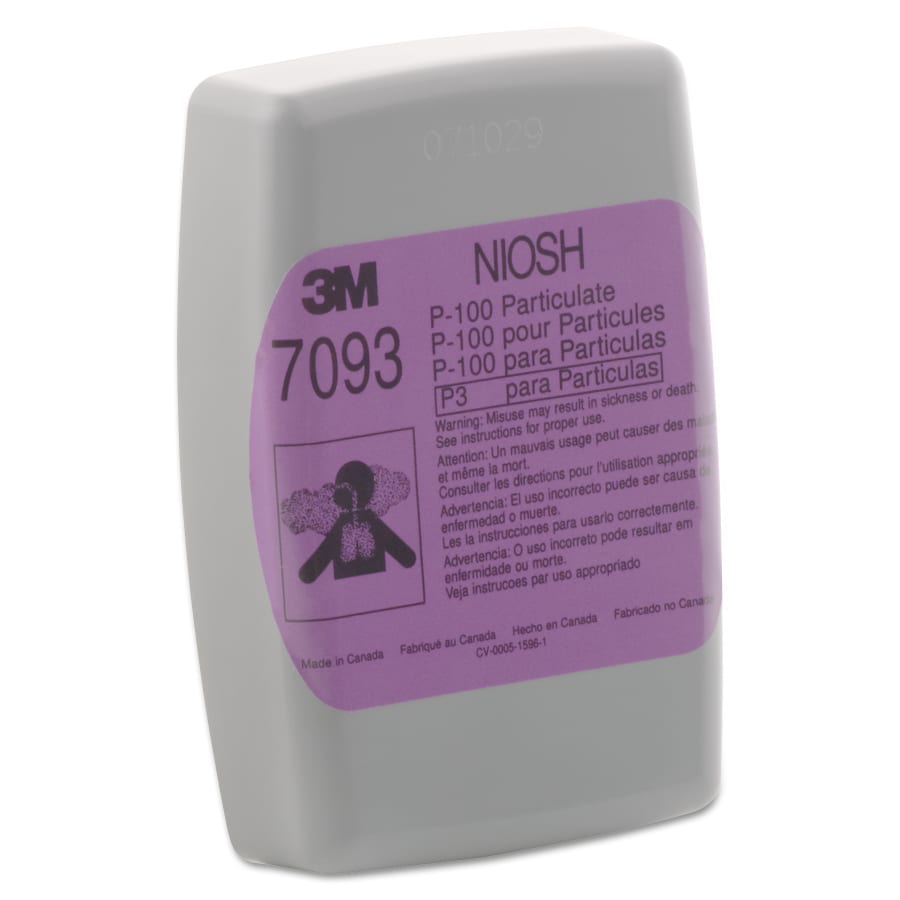 (image for) 3M Particulate Filter 7093, P100, Oil and Non-Oil Particles, Magenta, Pack of 12