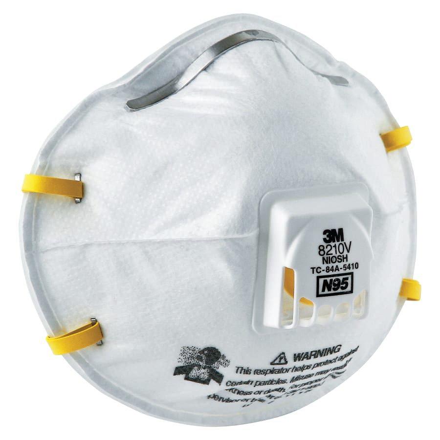 (image for) 3M N95 Particulate Respirator, Half Facepiece, Two Fixed Straps, White, Pack of 10