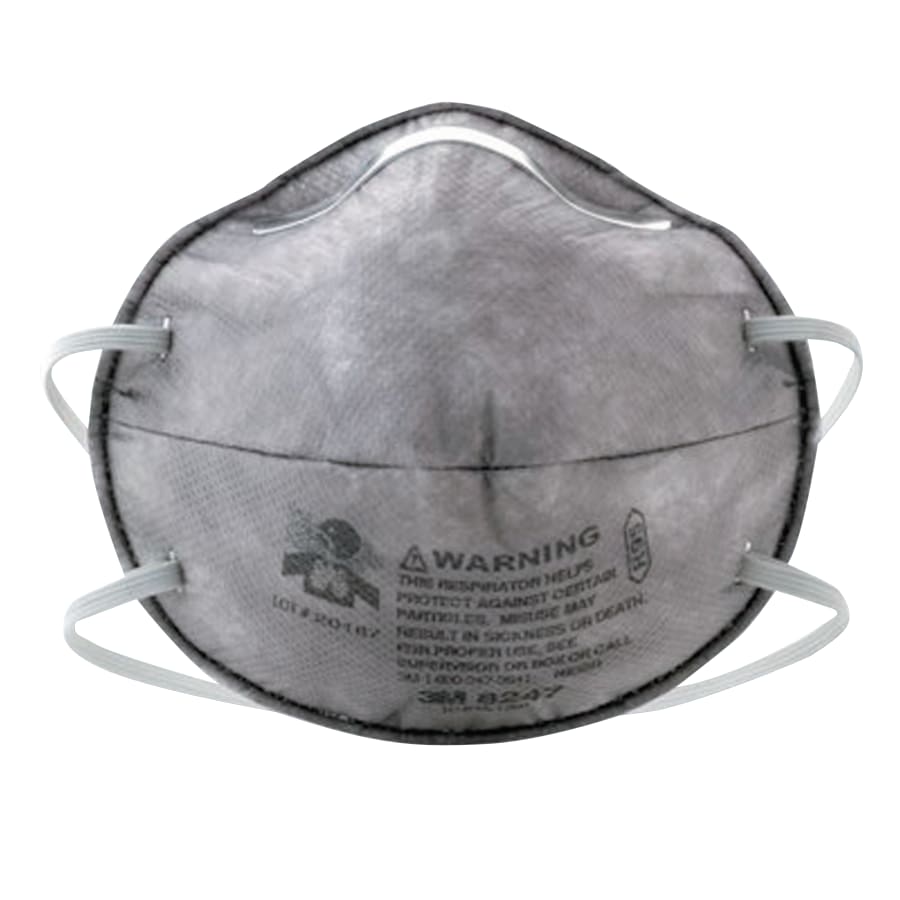 (image for) 3M R95 Particulate Respirator, Half Facepiece, w/Carbon Layer, Pack of 20