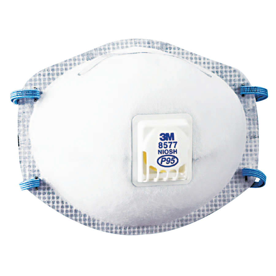 (image for) 3M P95 Particulate Respirator, Half Facepiece, Oil/Non-Oil Particles, White, Pack of 10
