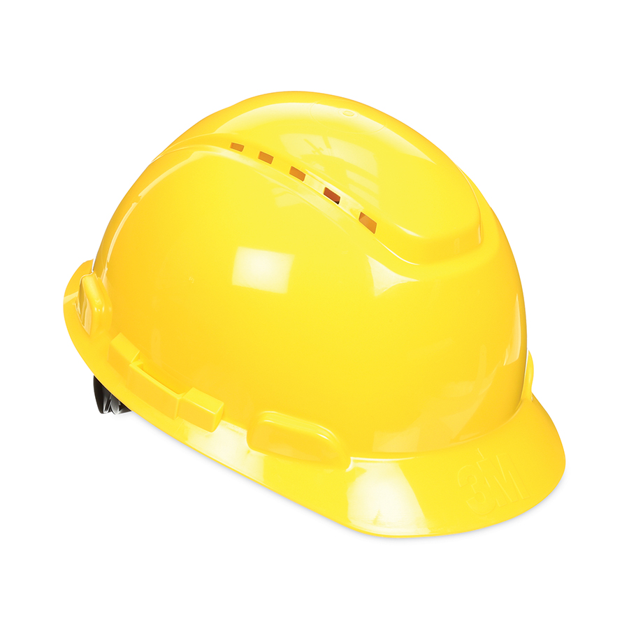 (image for) 3M SecureFit Pressure Diffusion Ratchet Suspension w/UVicator, Cap, Vented, Yellow