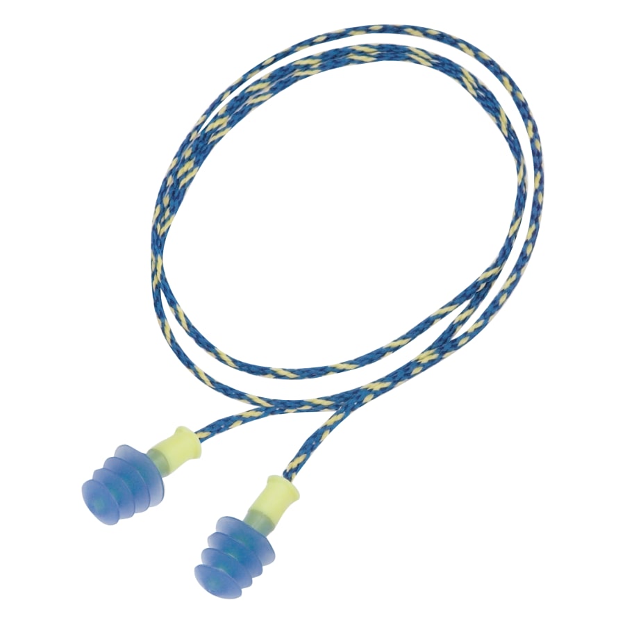 (image for) Honeywell Fusion Multiple-Use Earplug, Thermoplastic Elastomer, Green, Pack of 100