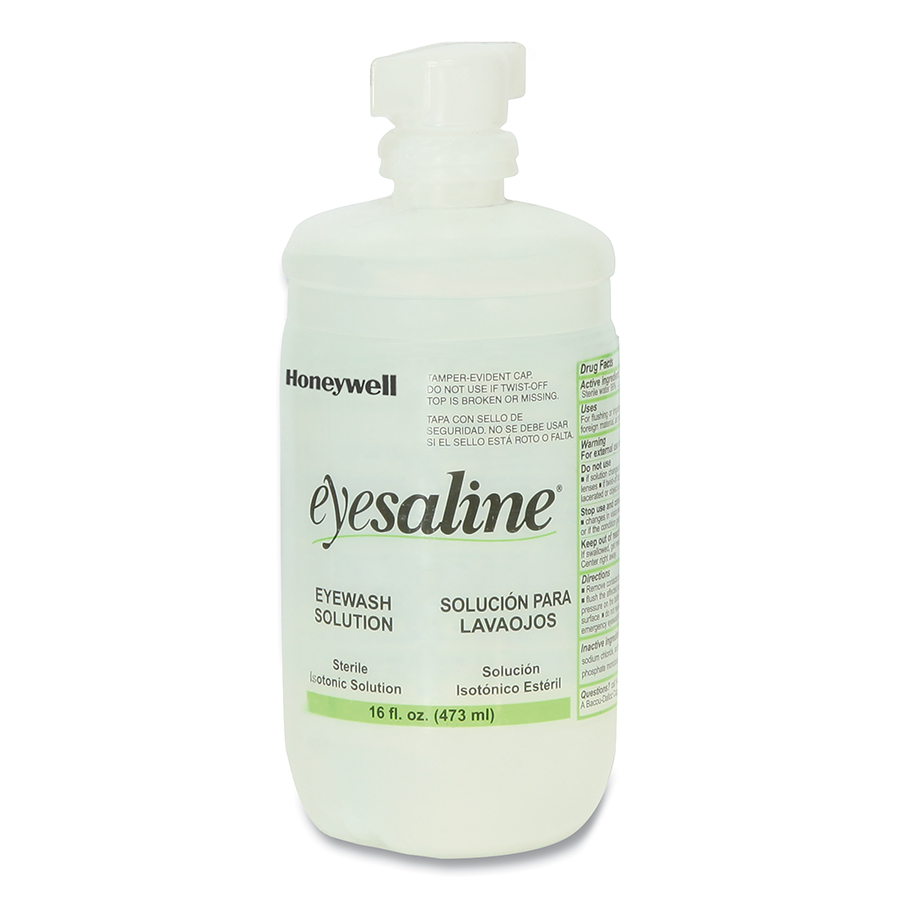(image for) Honeywell Personal Eye Wash Solution, 16 oz, Bottle, Case of 12