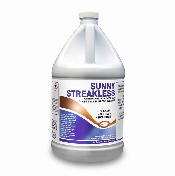 (image for) Sunny Streakless Ammoniated Ready-To-Use Glass & All Purpose Cleaner, Case of 4 Gallons