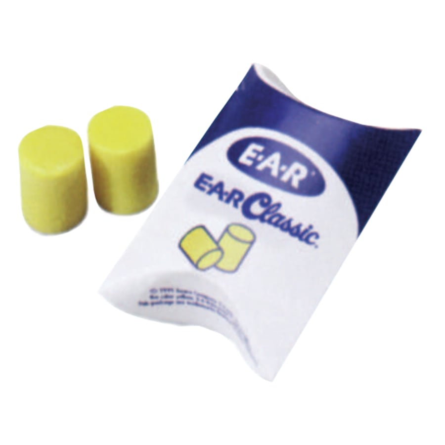 (image for) 3M E-A-R Classic Foam Earplugs, PVC, Uncorded, Pillow Pack, Yellow, Pack of 200