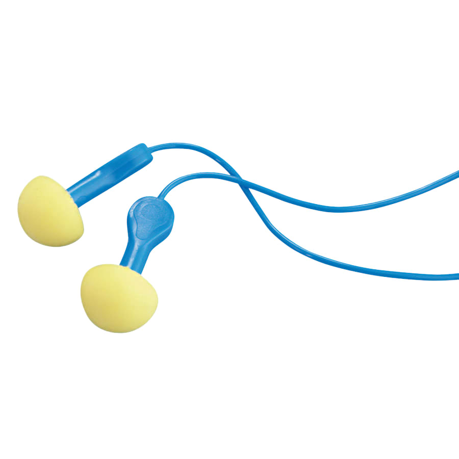 (image for) 3M E-A-R Express Pod Plugs Earplug, Polyurethane, Yellow/Blue, Pack of 100