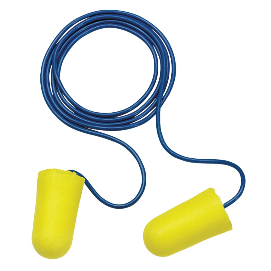 (image for) 3M E-A-R TaperFit 2 Foam Earplugs, Polyurethane, Yellow, Corded, Pack of 200