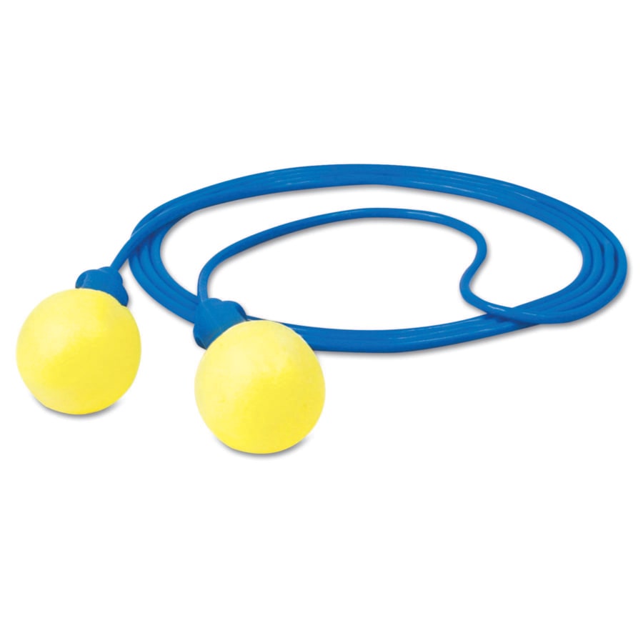 (image for) 3M E-A-R Push-Ins Foam Earplug, Polyurethan, Blue/Yellow, Pack of 100