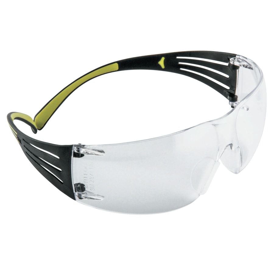 (image for) 3M SecureFit 400 Series Protective Eyewear, Clear Lens, Green/Black Frame, Case of 20