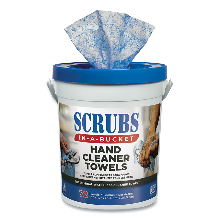(image for) Scrubs-Hand Cleaner Towels, 72/Container, Citrus, Case of 6