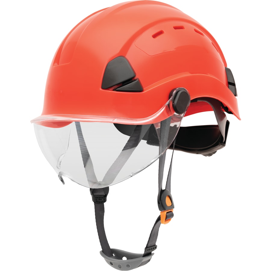 (image for) Honeywell Safety Helmet, 6-point Ratchet Suspension, Vented, Red