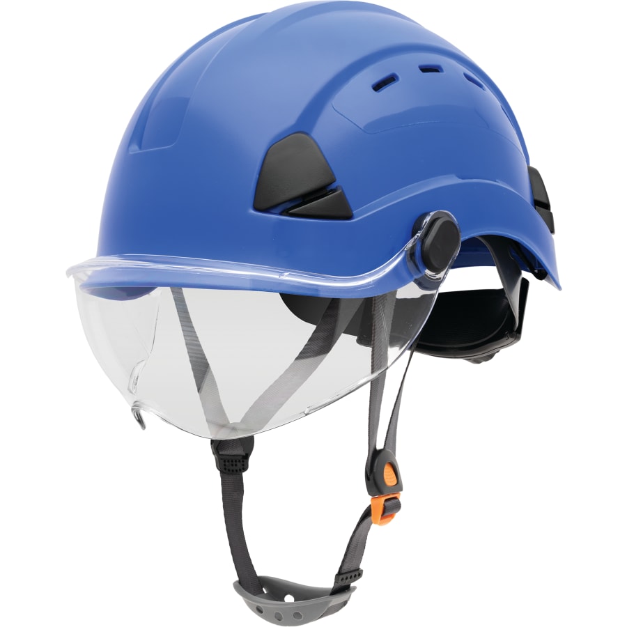 (image for) Honeywell Safety Helmet, 6-point Ratchet Suspension, Vented, Blue