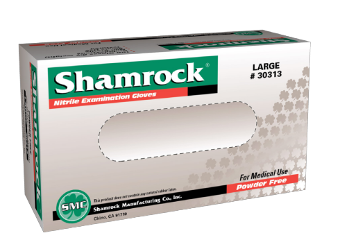 (image for) Shamrock X-Large Powder Free Nitrile Exam Gloves, Blue, case of 1000