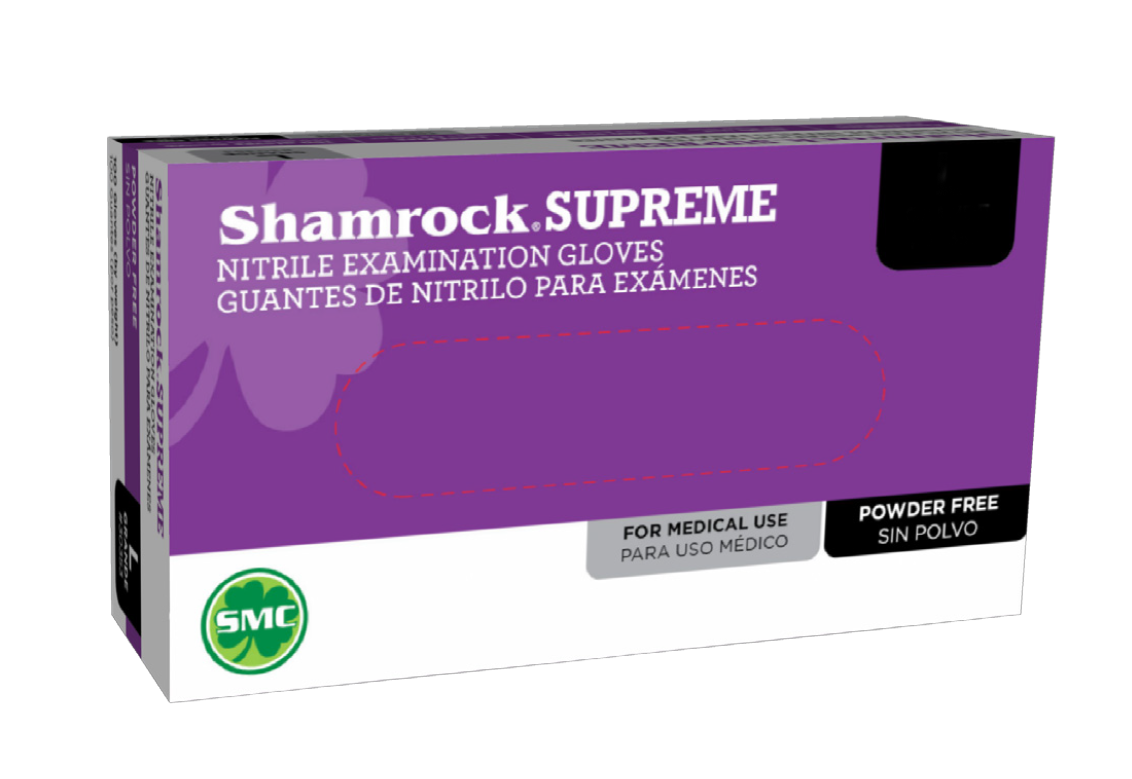 (image for) Shamrock Large Light Weight Powder Free Nitrile Exam Gloves, case of 1000