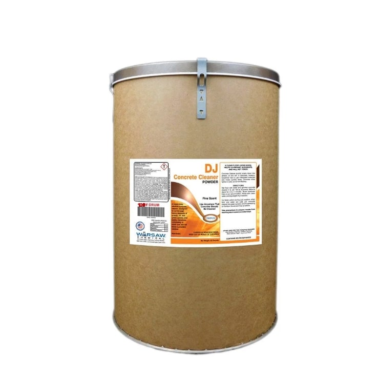 (image for) DJ Concrete Cleaner - Orange Heavy Duty Powder Floor Cleaner, 100lbs Drum