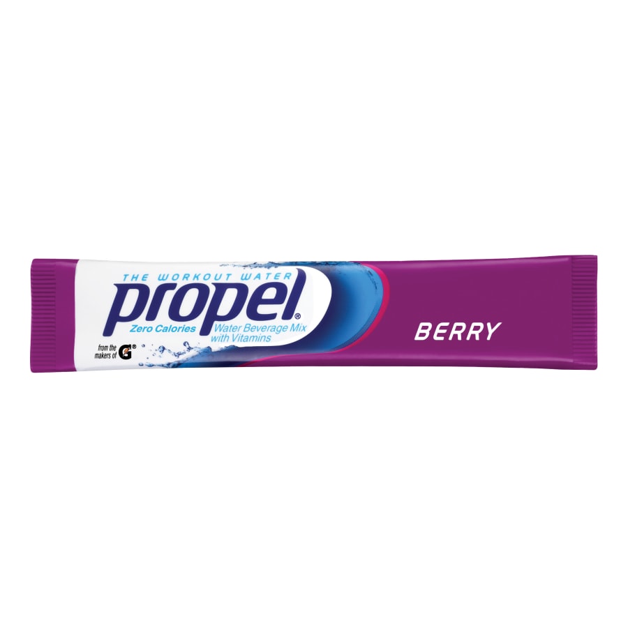 (image for) Gatorade Propel Instant Powder Packet, 0.08 oz, 16.9 to 20 oz Yield, Berry