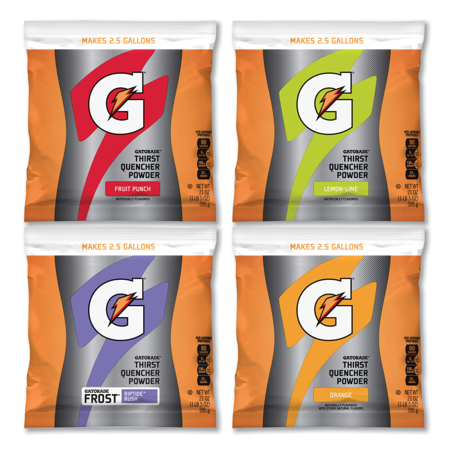 (image for) Gatorade G Series 02 Perform Thirst Quencher Instant Powder, 21 oz, Pouch, 2.5 gal Yield, Assorted Flavors