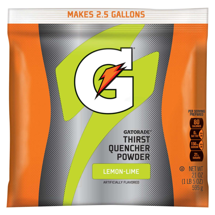 (image for) Gatorade G Series 02 Perform Thirst Quencher Instant Powder, 21 oz, Pouch, 2.5 gal Yield, Lemon-Lime