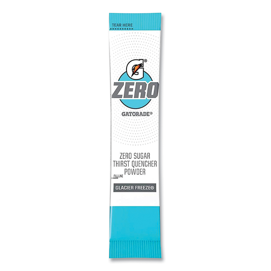 (image for) Gatorade G Zero Powder Stick, 0.10 oz Volume, 16.9 oz Yield, Glacier Freeze