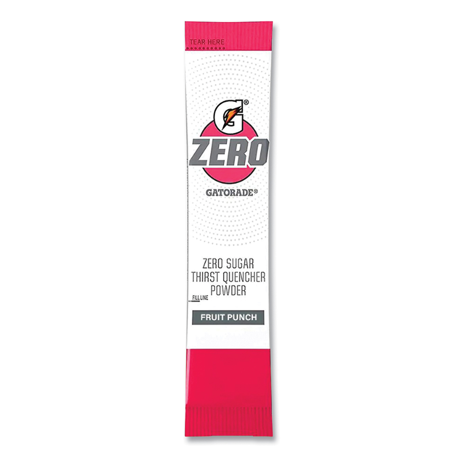 (image for) Gatorade G Zero Powder Stick, 0.10 oz Volume, 16.9 oz Yield, Fruit Punch