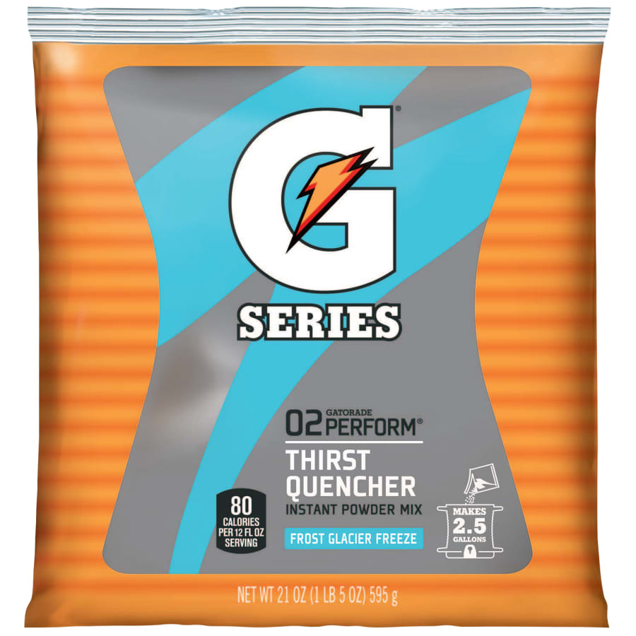 (image for) Gatorade G Series 02 Perform Thirst Quencher Instant Powder, 21 oz, Pouch, 2.5 gal Yield, Glacier Freeze