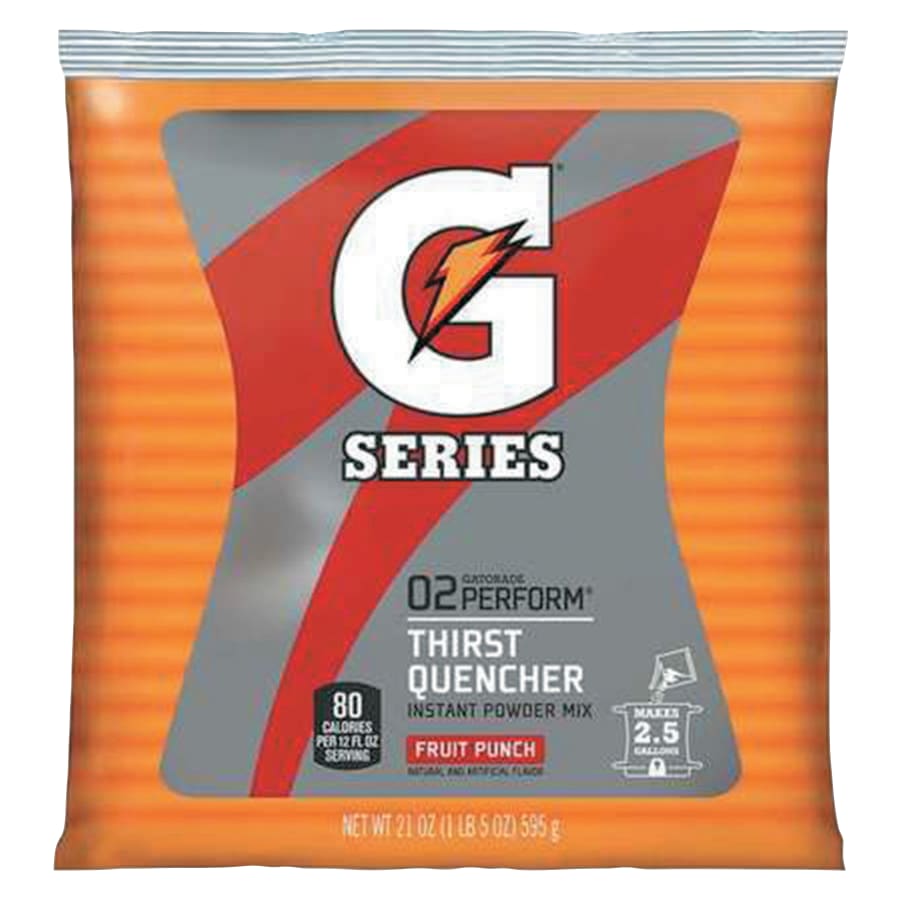 (image for) Gatorade G Series 02 Perform Thirst Quencher Instant Powder, 21 oz, Pouch, 2.5 gal Yield, Fruit Punch