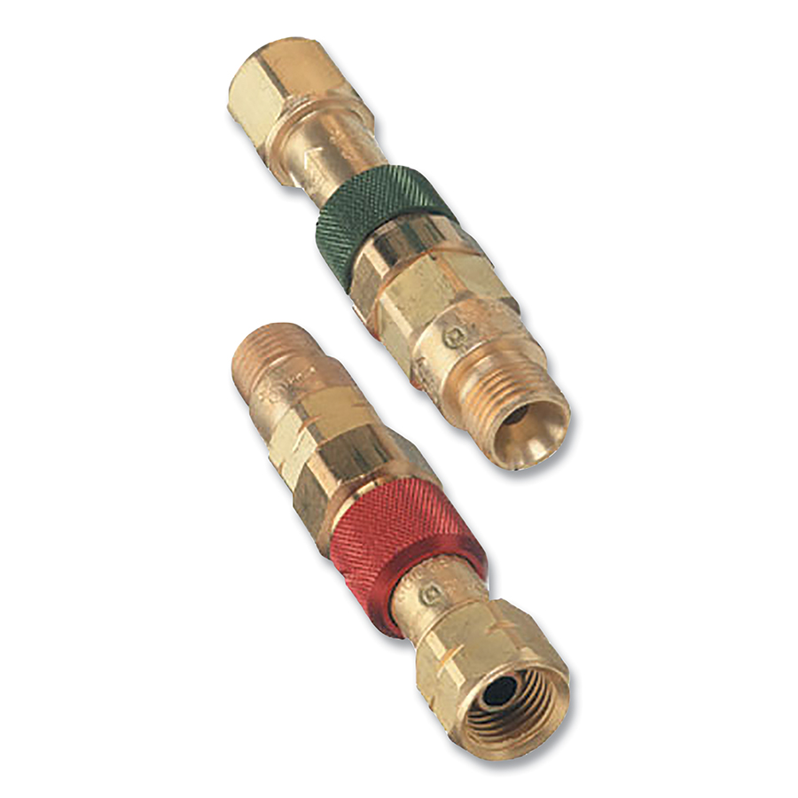 (image for) Western Enterprises Quick Connect Set, Hose-to-Hose, Brass, QDB21/QDB22, Fuel Gas/Oxygen