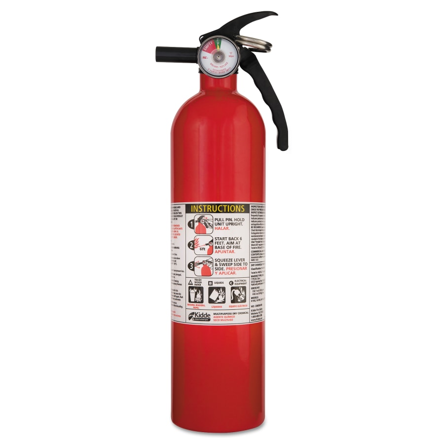 (image for) Kidde FA110 Multipurpose Home Fire Extinguisher, Type A, B, C, 2.5 lb