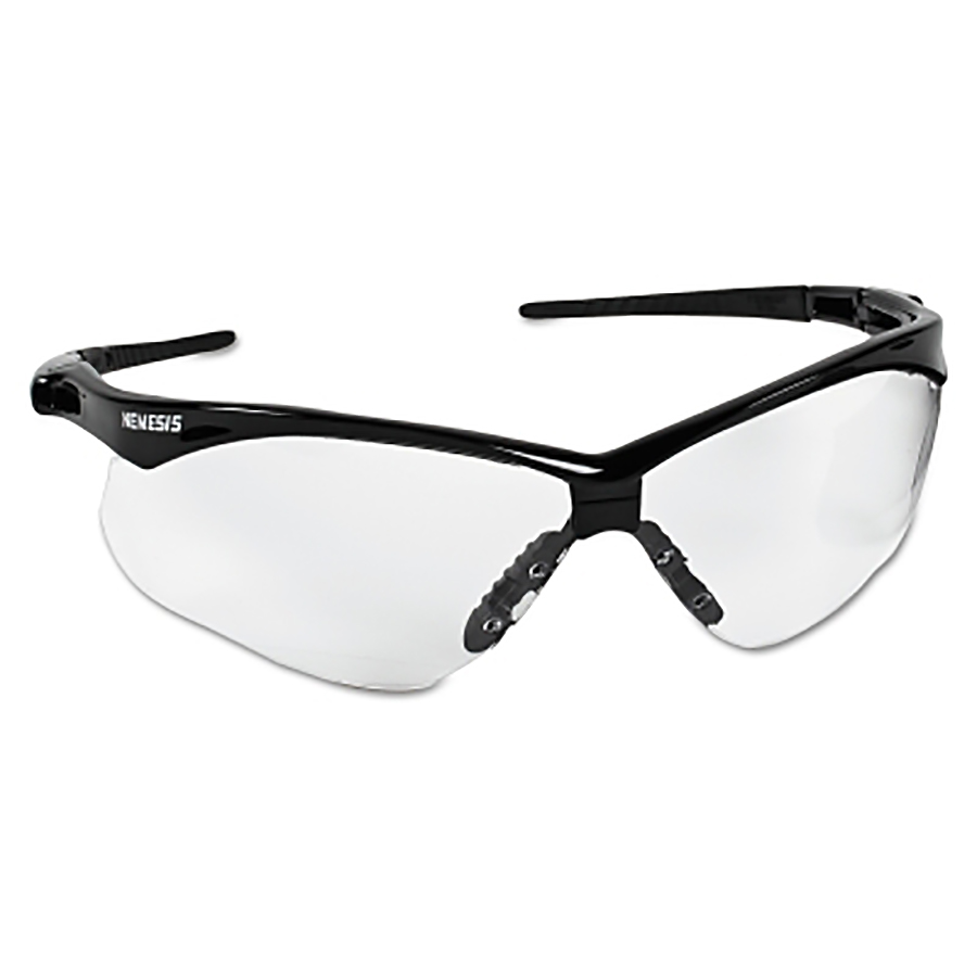(image for) Kleenguard V30 Nemesis CSA Safety Glasses, Uncoated, Nylon, Black Frame