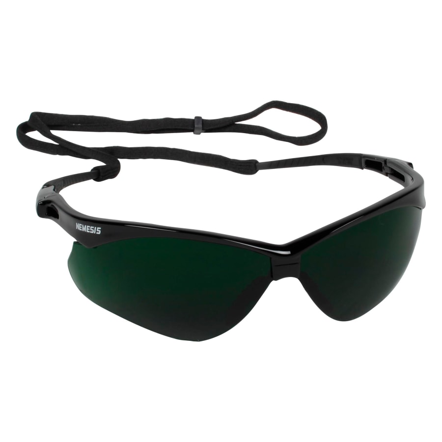 (image for) Kleenguard V30 Nemesis CSA Safety Glasses, IRUV 5.0 Shade, Nylon, Black Frame, Case of 12