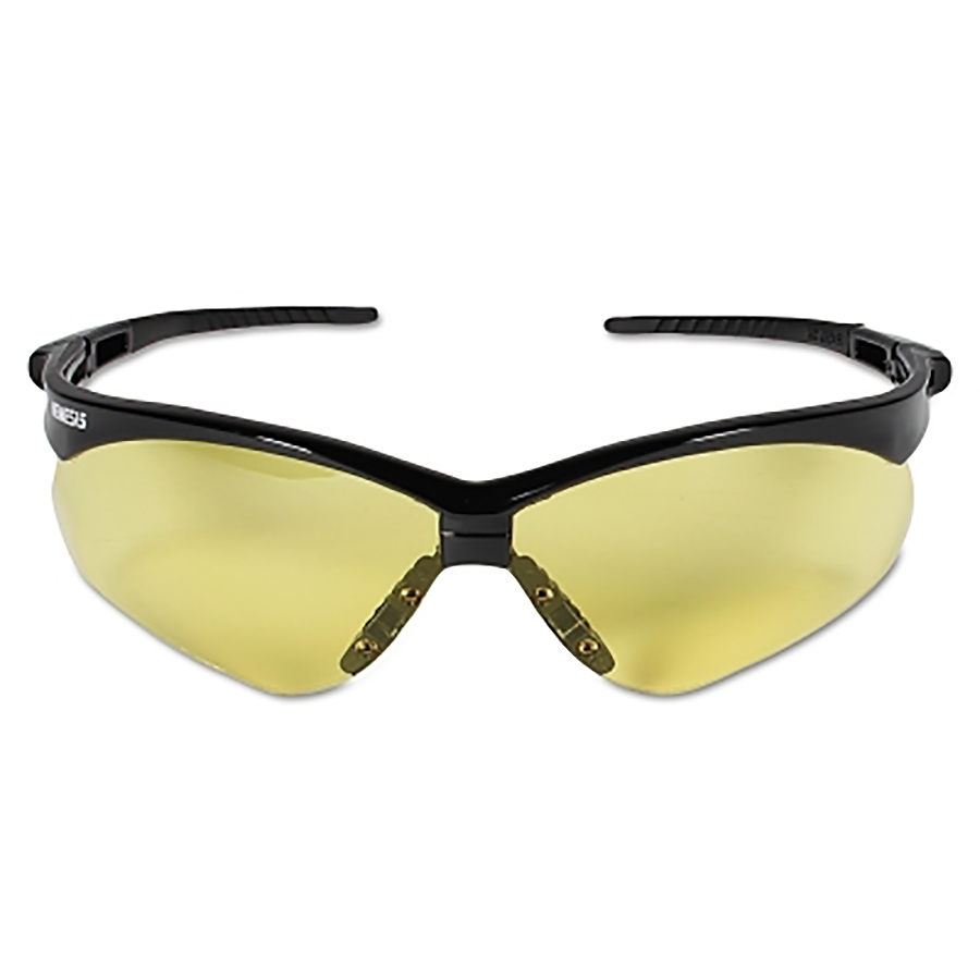 (image for) Kleenguard V30 Nemesis Safety Glasses, Amber, Polycarbonate Lens, Anti-Fog, Black Frame