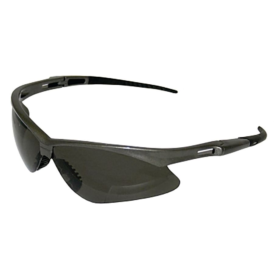 (image for) Kleenguard V30 Nemesis Polarized Safety Glasses, Smoke, Anti-Scratch, Nylon, Gunmetal Frame