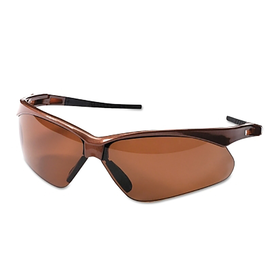 (image for) Kleenguard V30 Nemesis Polarized Safety Glasses, Brown, Anti-Scratch, Nylon, Brown Frame