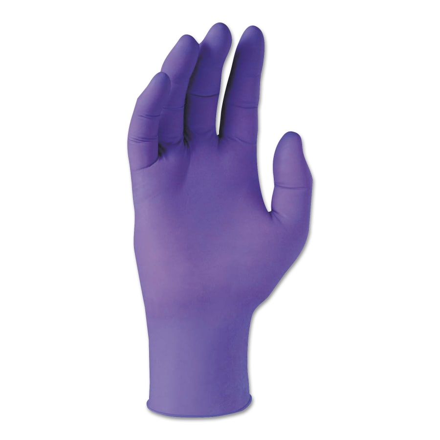 (image for) Kimtech Purple Nitrile Exam Gloves, Beaded Cuff, Unlined, X-Small