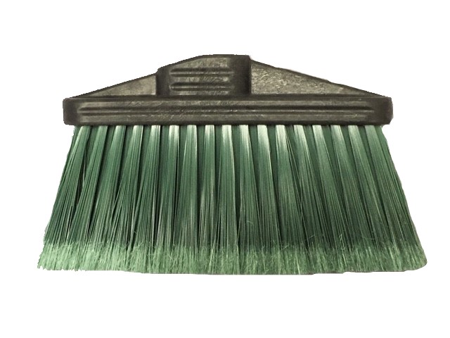 (image for) LIGHT SWEEP UPRIGHT BROOM - 4" TRIM GREEN- HEAD ONLY, CASE OF 12