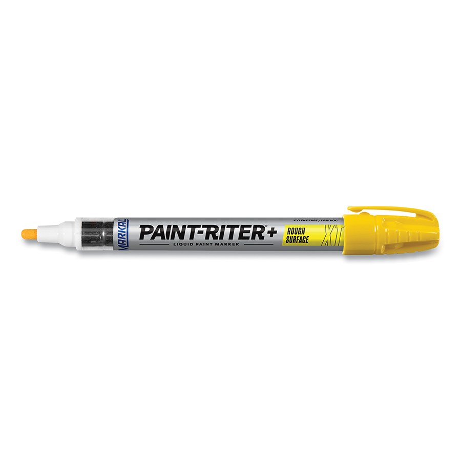 (image for) Markal Paint-Riter+ Rough Surface Liquid Paint Marker, Yellow, 1/8 in, Broad