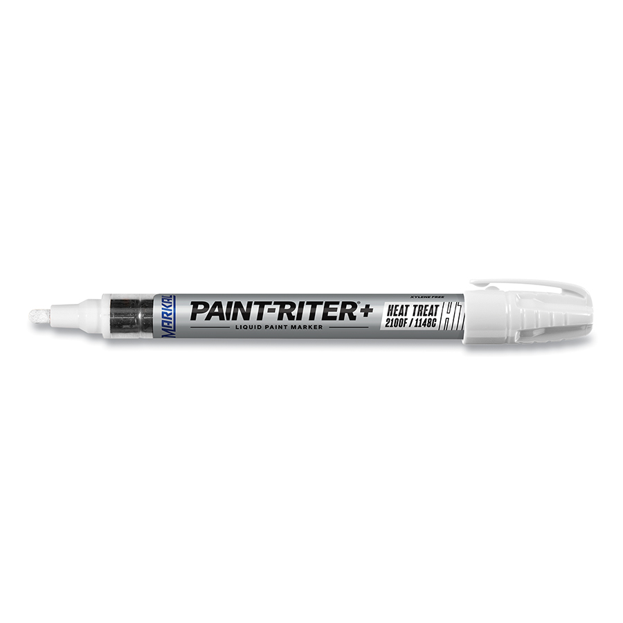 (image for) Markal Paint-Riter+ Heat Treat Liquid Paint Marker, White, 1/8 in, Bullet Tip