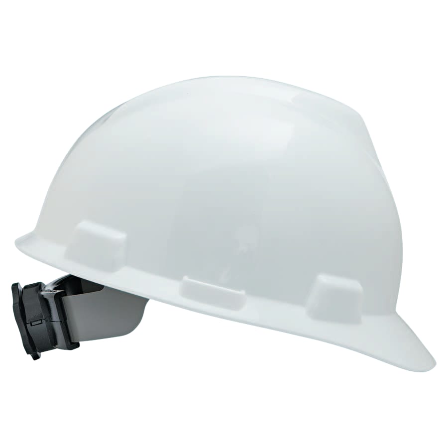 (image for) MSA V-Gard Slotted Hard Hat Cap, Fas-Trac III Suspension, White